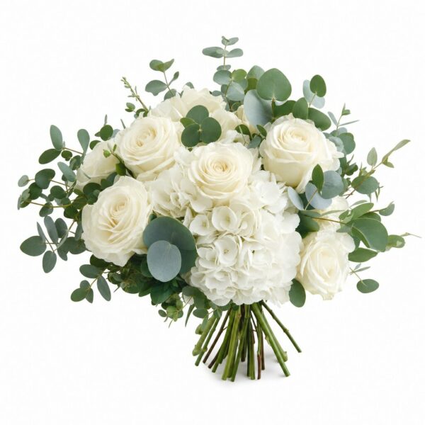 Elegant White & Green — 優雅白綠花束